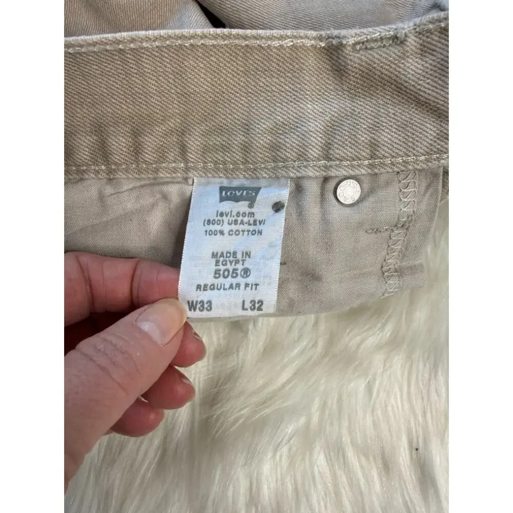 Levi’s 505 Tan Denim Regular Fit Cut Offs